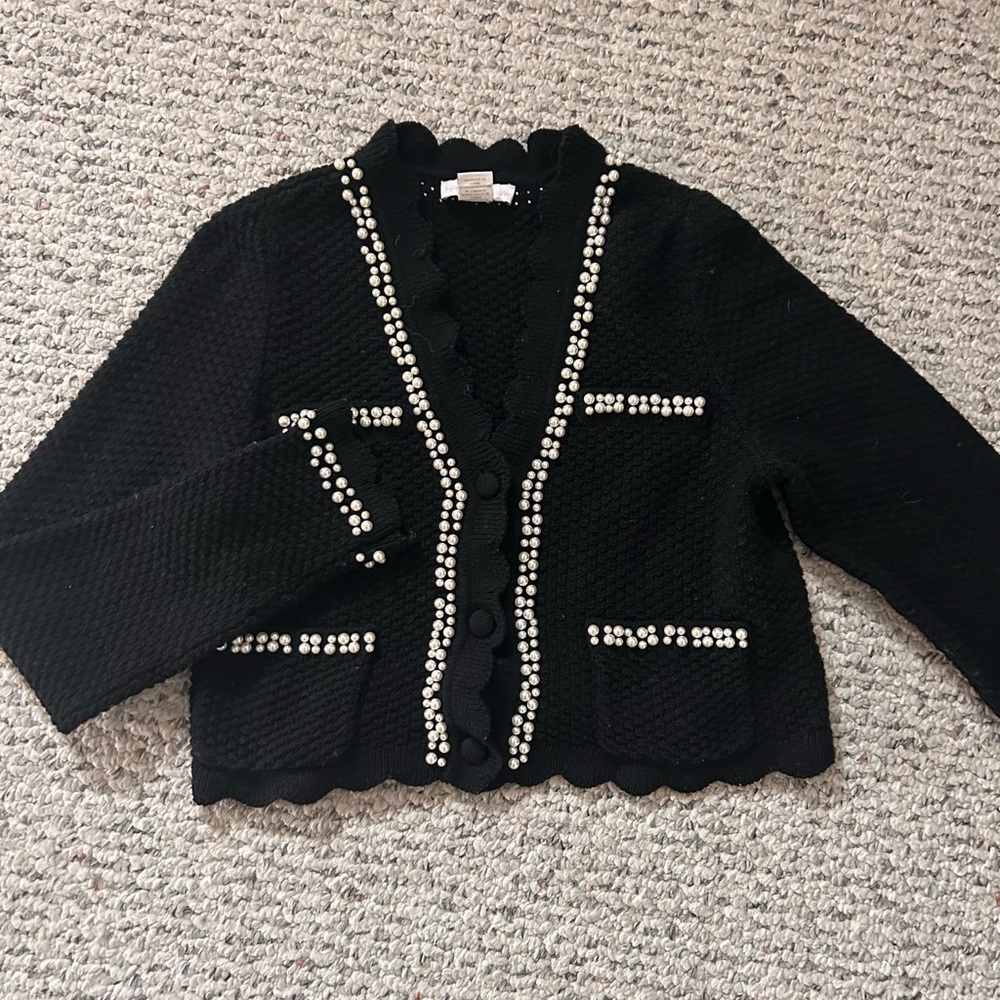 House of Harlow Pearl Embellished Cardigan